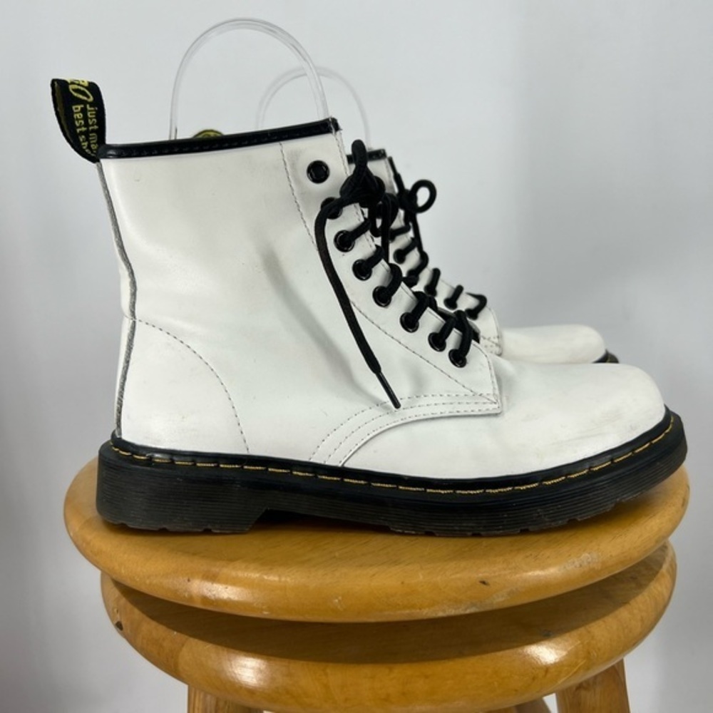 Karardo Just Make Best Shoes White Lace Up Combat  Boots